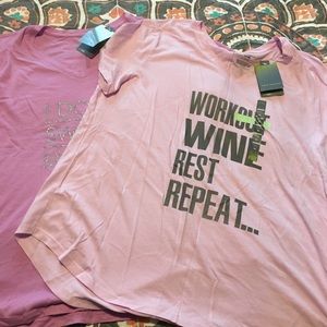 Lot of 2 NWT workout t-shirts